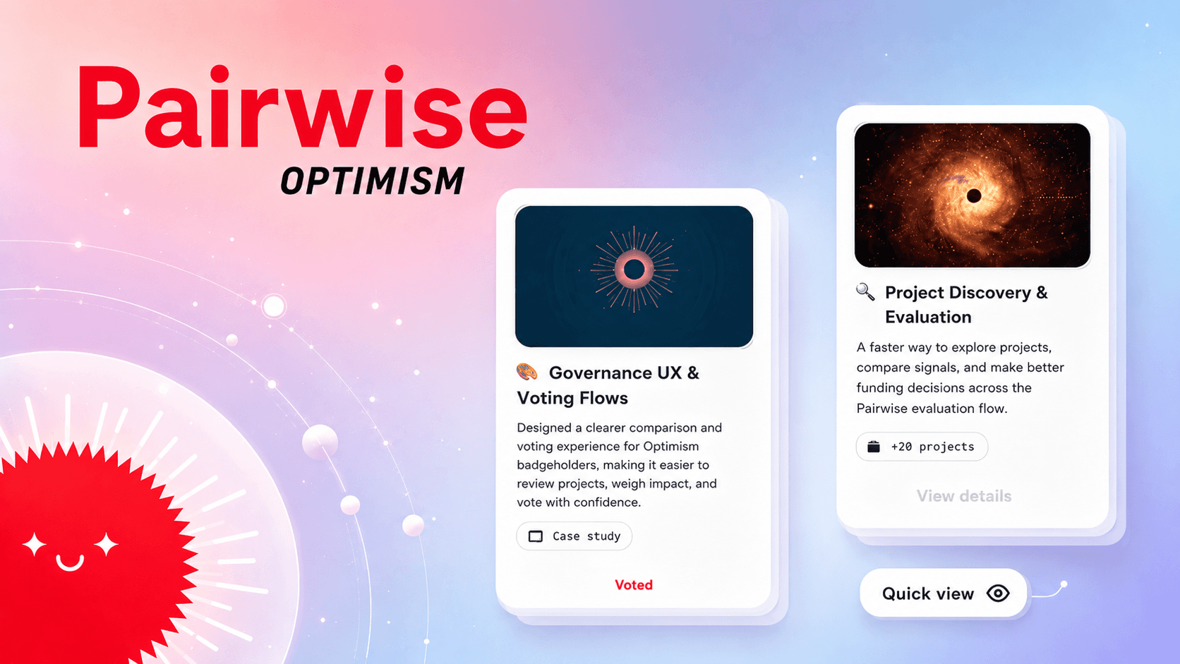 Pairwise's comparison and voting flow, running on desktop